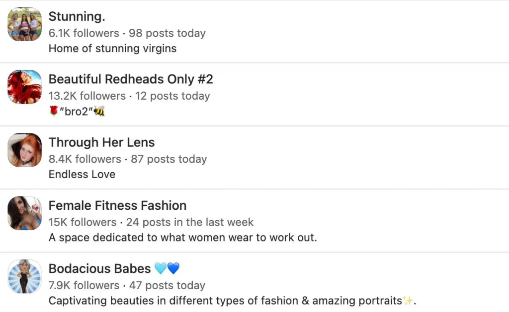 Quora communities featuring model photographs