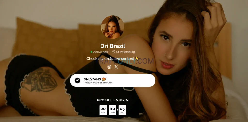 Промежуточная страница со ссылкой на OnlyFans