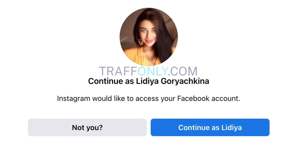 Подключение аккаунта Facebook к продвижению Instagram
